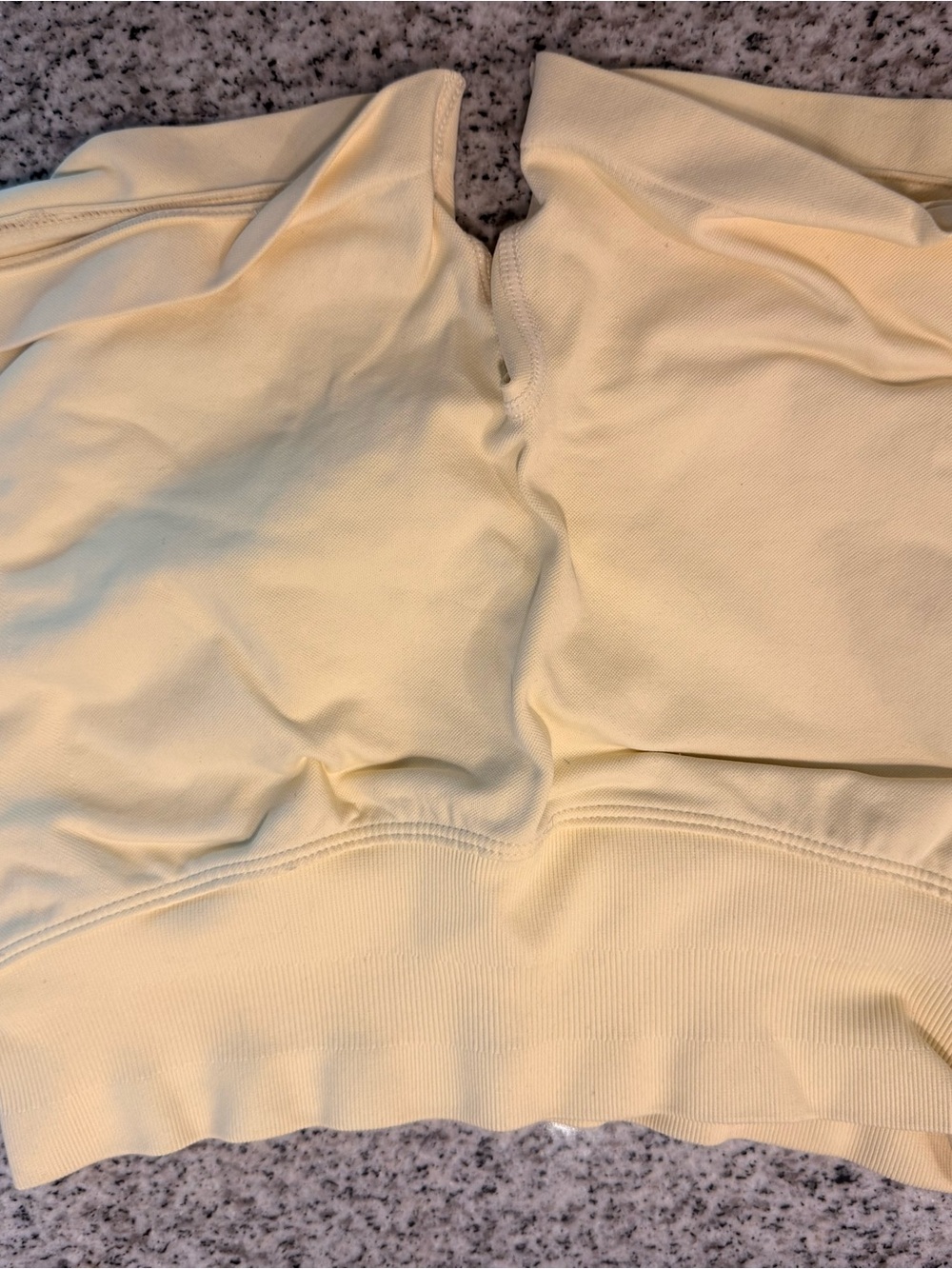 Women’s Athletic Shorts in Pale Yellow